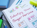 Written inscription identify your buyer persona. Royalty Free Stock Photo