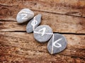 2016 written on a lign of stones on wood Royalty Free Stock Photo