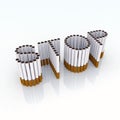 Written stop with cigarettes Royalty Free Stock Photo