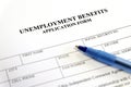 Unemployment Benefits Application Form Royalty Free Stock Photo