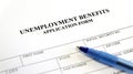 Unemployment Benefits Application Form Royalty Free Stock Photo