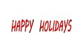 Writting Happy Holidays