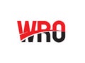 WRO Letter Initial Logo Design Vector Illustration Royalty Free Stock Photo