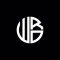 WRO logo WRO icon WRO monogram WRO letter minimalist Circle flat Unique modern abstract logo design Royalty Free Stock Photo