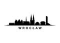 WrocÃâaw Vector Skyline Black Silhouette of City in Poland