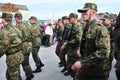 Wrocla, Poland, 11 November 2018. Independence Day in Poland. Soldiers Parade celebrating independence day in Wroclaw