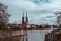 Wroclaw Cathedral beyond the river