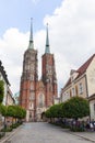 Wroclaw Cathedral Cathedral of St. John the Baptist, gothic style church, Ostrow Tumski, Wroclaw, Poland Royalty Free Stock Photo