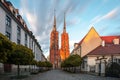 Wroclaw Cathedral at the sunset