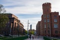 Wroclaw city center architecture, nice sunny spring day. Wroclaw.