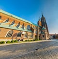 Wroclaw city Panorama of backside of cathedral