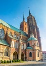 Wroclaw city Panorama of backside of cathedral Royalty Free Stock Photo