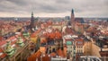 Wroclaw cityscape landmark view from the cathedral