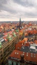 Wroclaw cityscape landmark view from the cathedral