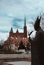 Wroclaw Collegiate Church of the Holy Cross and St. Bartholomew. Monument to Cardinal Boleslaw Kominek