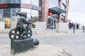 Wroclaw Dwarf `Kinoman mlodszy` gnome statue, Poland