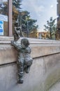 Wroclaw dwarf statue, `Antykwarek` Gnome. Wroclaw, Poland, 2018