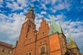 Wroclaw. Gothic town hall with a large astronomical clock. Poland Royalty Free Stock Photo