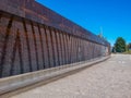 Wroclaw May 28 2017 Hydropolis water museum with linear shape on water wall