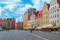 Cityscape of Wroclaw old town Market Square Royalty Free Stock Photo