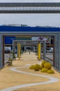 Long path with playground on it next to Ikea shop at Aleja Bielany in Wroclaw