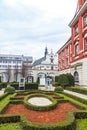 Baroque Park of Ossolineum National Ossolinski Institute in Wroclaw, Poland