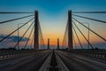 Beautiful morning sunrise seen over millennium bridge Royalty Free Stock Photo