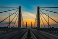 Beautiful morning sunrise seen over millennium bridge Royalty Free Stock Photo