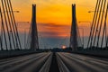 Beautiful morning sunrise seen over millennium bridge Royalty Free Stock Photo