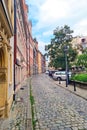 Wroclaw, Poland, June 15, 2022: beautiful cute cozy streets and colorful houses.