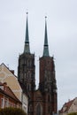 Wroclaw, Poland May 2023 Wroclaw central market square with old houses. Historical capital of Silesia, Europe. City hall