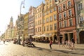 Wroclaw, Poland May 2023 Wroclaw central market square with old houses. Historical capital of Silesia, Europe. City hall