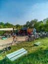 Small city beach OpatoVice next to Odra river and park