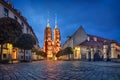 Wroclaw, Poland. View of Cathedral at dusk