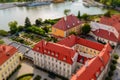 Wroclaw, Poland. View at Tumski island and river Odra and Wroclaw Metropolitan Curia Royalty Free Stock Photo