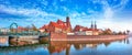 Wroclaw Poland view at Tumski island Royalty Free Stock Photo