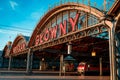 Wroclaw railway station in Poland in the evening