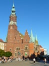 WROCLAW ,SILESIA,POLAND-The town hall at the main square