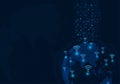 World map internet WiFi.Global communication.technology background with circuit.Internet system.