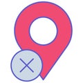 Wrong location Isolated Vector icon which can easily modify or edit