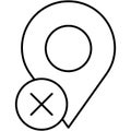 Wrong location Isolated Vector icon which can easily modify or edit