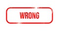Wrong - red grunge rubber, stamp Royalty Free Stock Photo