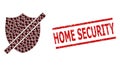 Wrong Shield Collage of Wrong Shield Items and Distress Home Security Seal