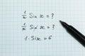 Wrong solution of a mathematical example, math problems