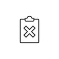 Wrong survey line icon