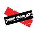 Wrong turn stamp in italian Royalty Free Stock Photo