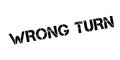 Wrong Turn rubber stamp Royalty Free Stock Photo