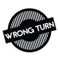 Wrong turn rubber stamp Royalty Free Stock Photo