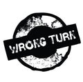 Wrong turn rubber stamp Royalty Free Stock Photo