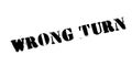 Wrong Turn rubber stamp Royalty Free Stock Photo